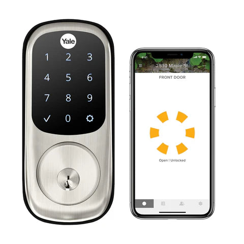 SMART DOOR LOCK WITH TOUCHSCREEN - SATIN NICKEL